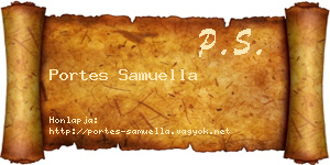 Portes Samuella névjegykártya